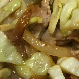 キャベツと豚肉の中華炒め